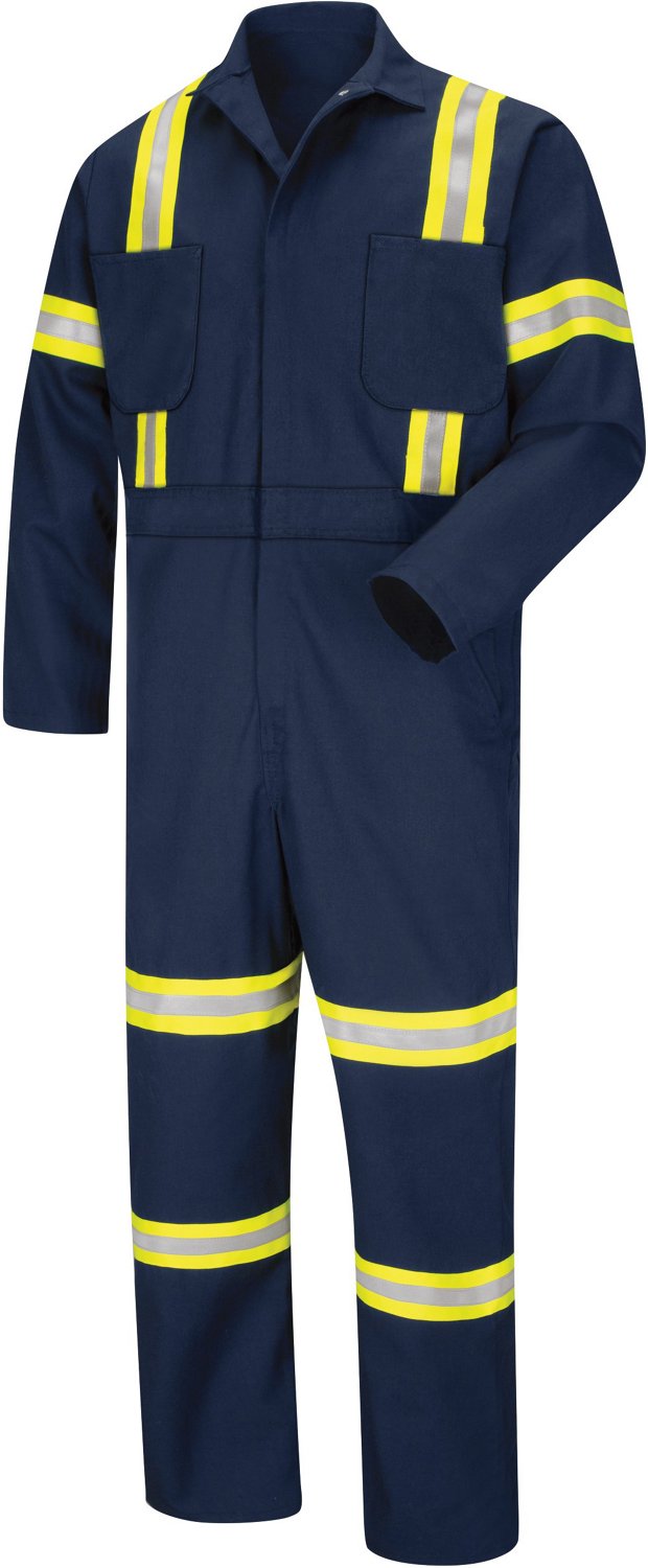 Red Kap Men's Enhanced Visibility Action Back Coveralls | Academy