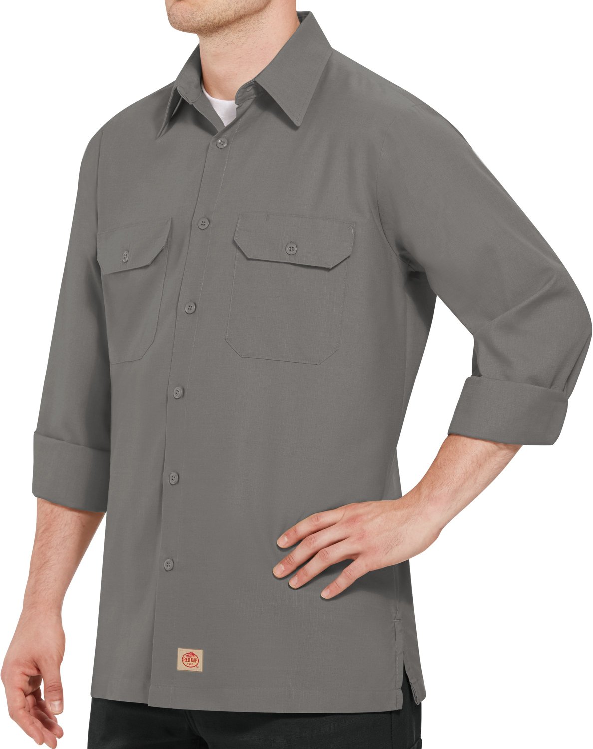 Red Kap Men's Solid Ripstop Long Sleeve Shirt