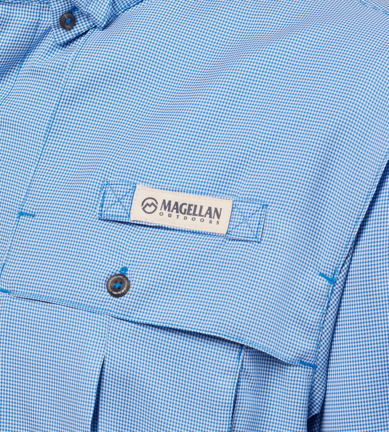 Magellan Outdoors Men's Aransas Pass Mini Check Long Sleeve Fishing Shirt - view number 3