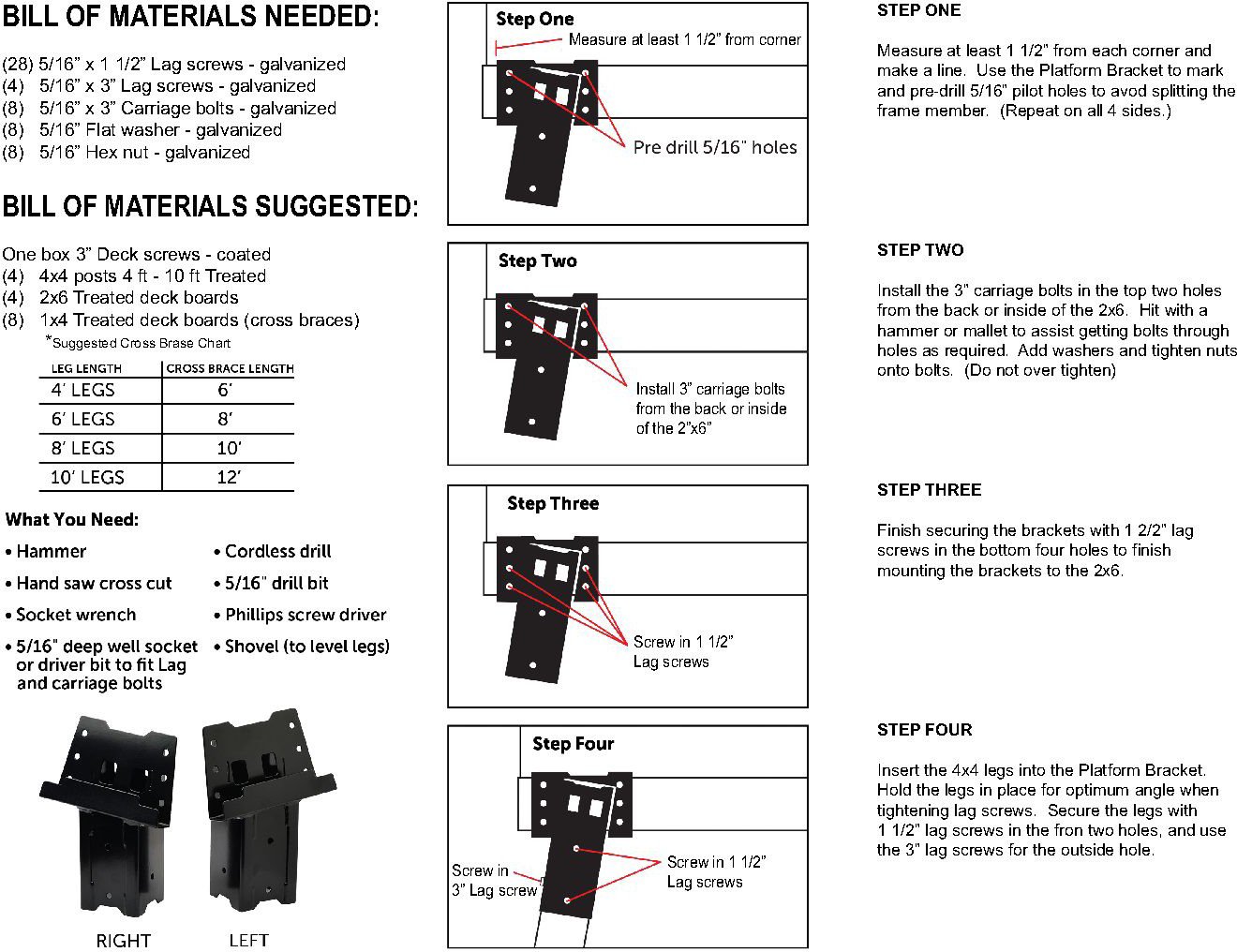 HME Products Multi-Use Platform Bracket 4-Pack                                                                                   - view number 2