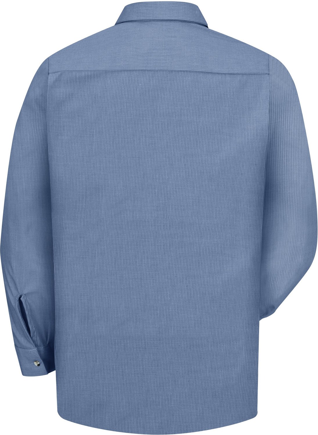 Red Kap Men's Long Sleeve Geometric Microcheck Work Shirt