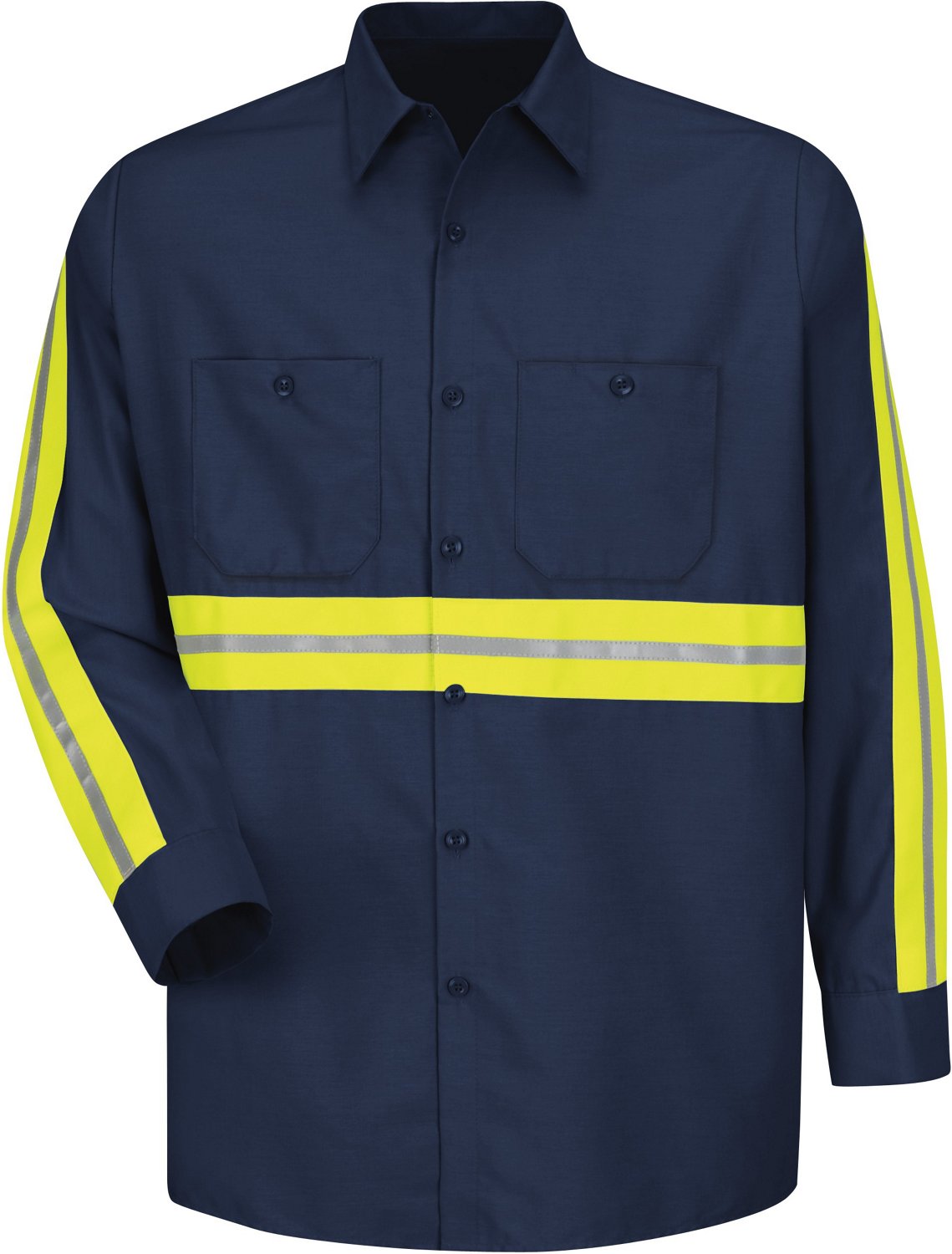 Red Kap Men's Long Sleeve Enhanced Visibility Industrial Work Shirt - view number 2