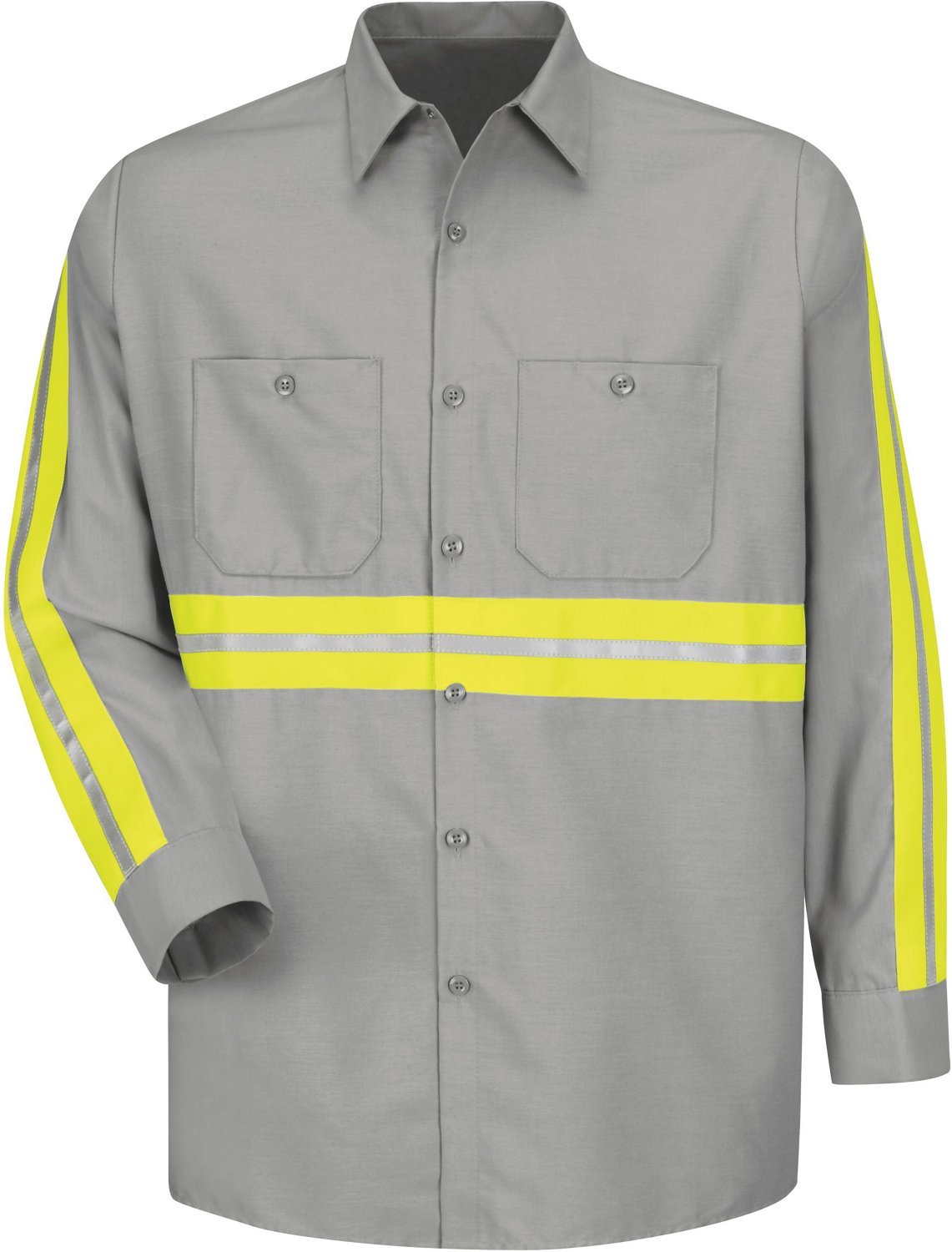 Red Kap Men's Long Sleeve Enhanced Visibility Industrial Work Shirt - view number 2
