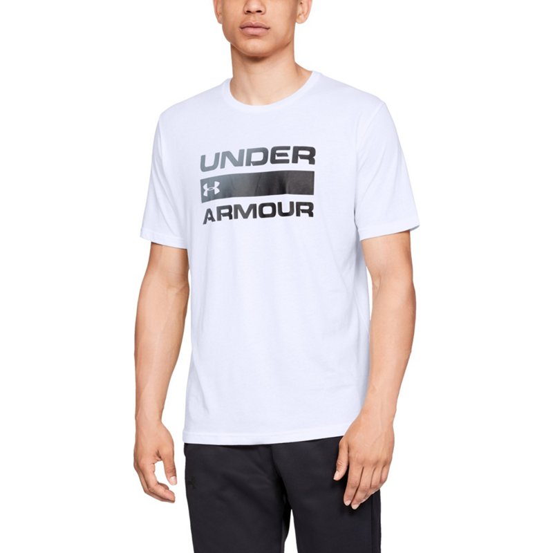 Under Armour 1329582100MD Team Issue Wordmark Short Sleeve T-Shirt, White - Medium