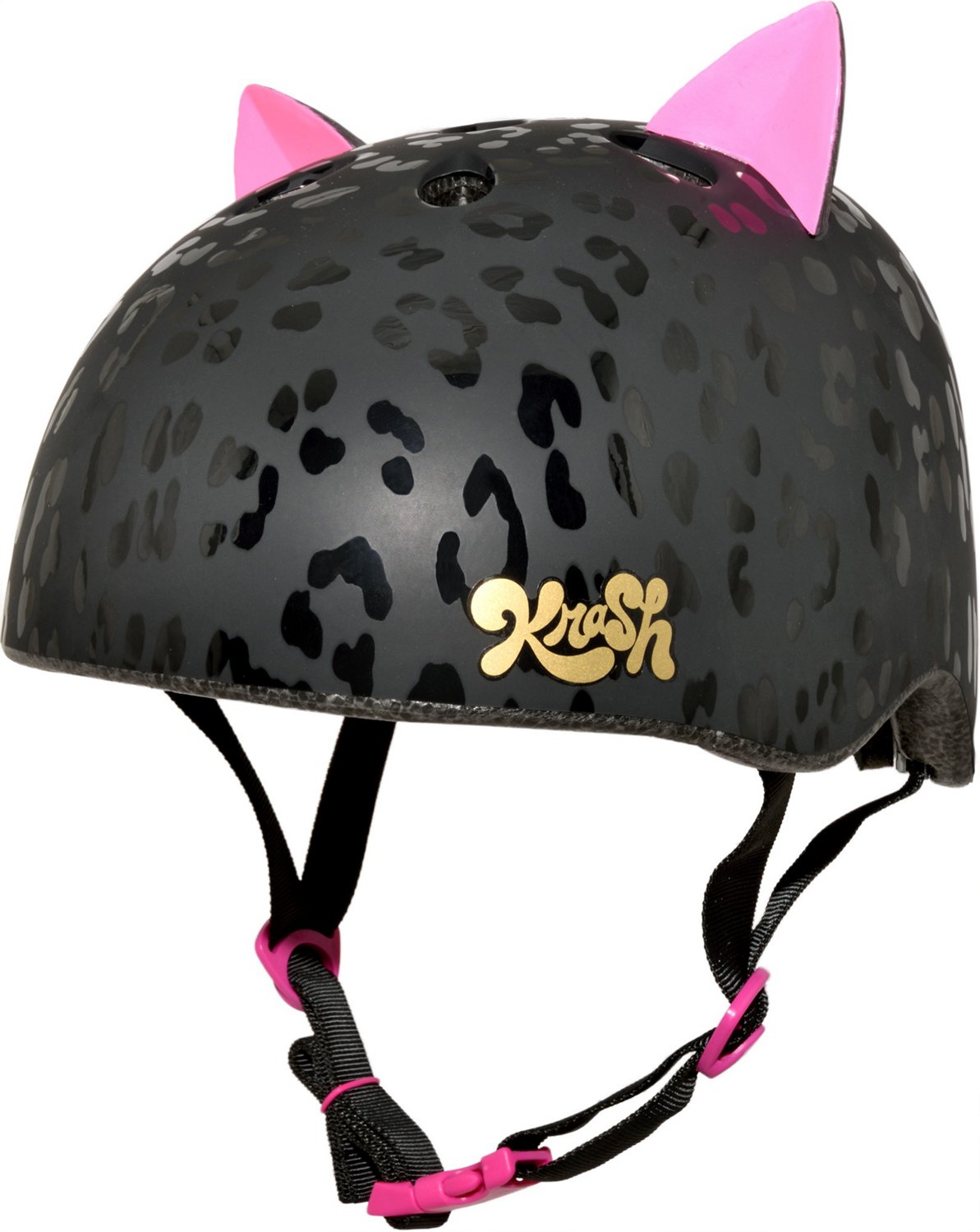 Krash Youth Leopard Kitty Bicycle Helmet                                                                                         - view number 4