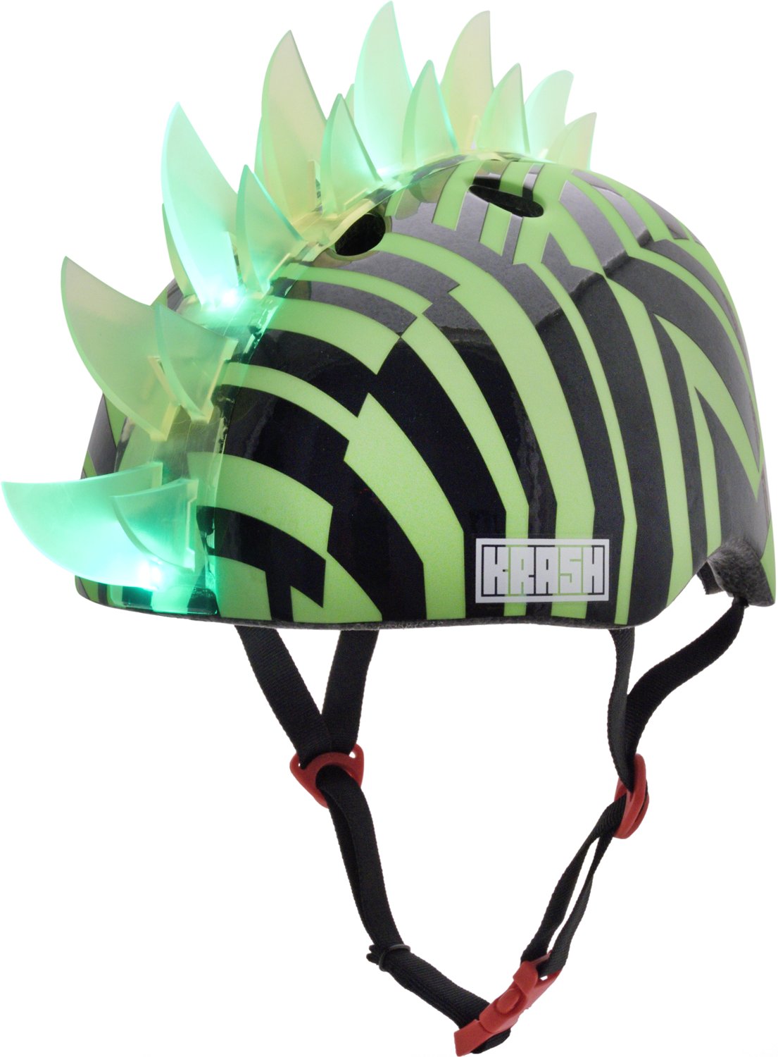 Krash Dazzle Green Mohawk Helmet with LED Lights Youth 8+ (54-58 cm)                                                             - view number 2