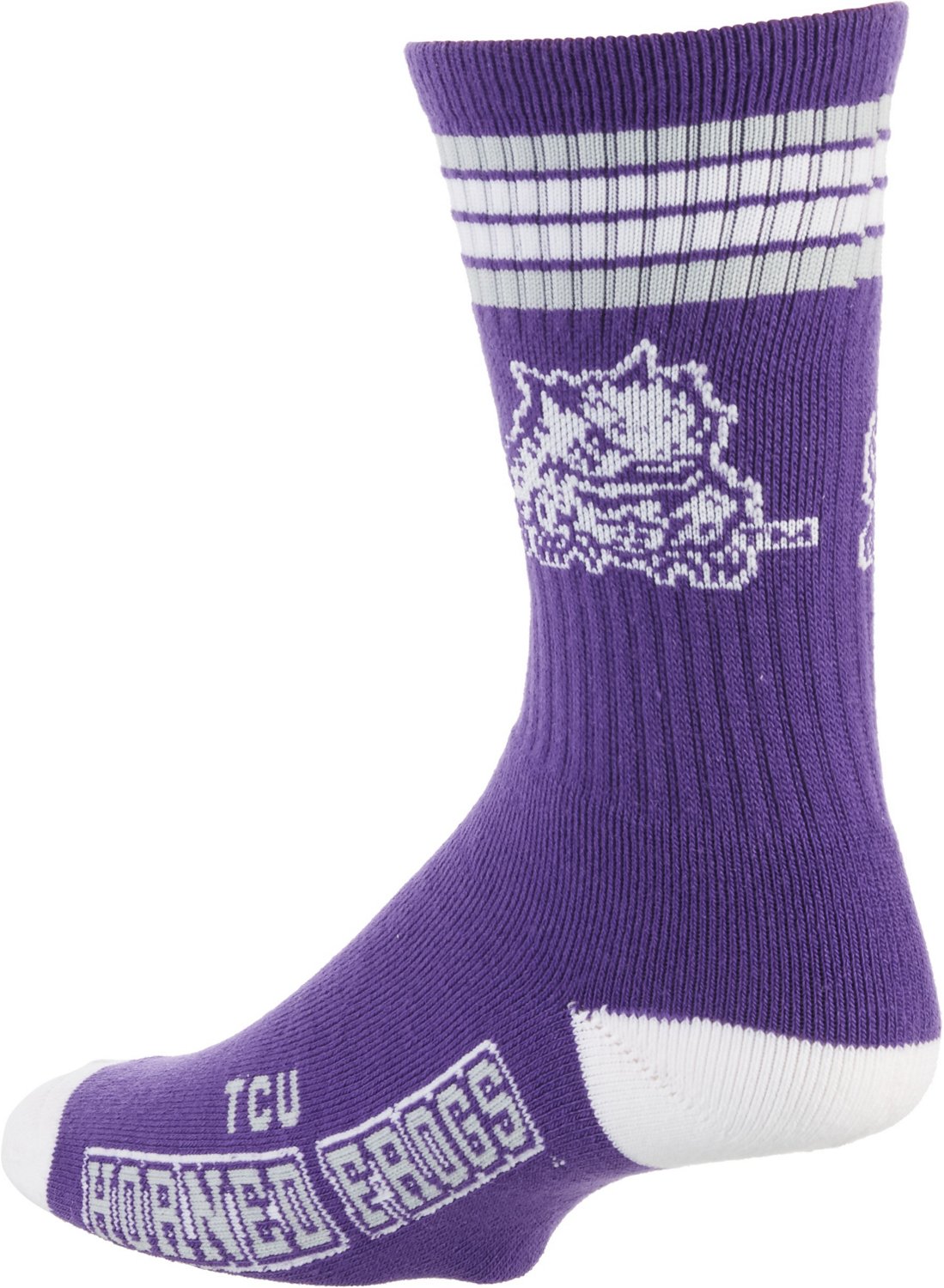 For Bare Feet Texas Christian University 4-Stripe Deuce Socks                                                                    - view number 2