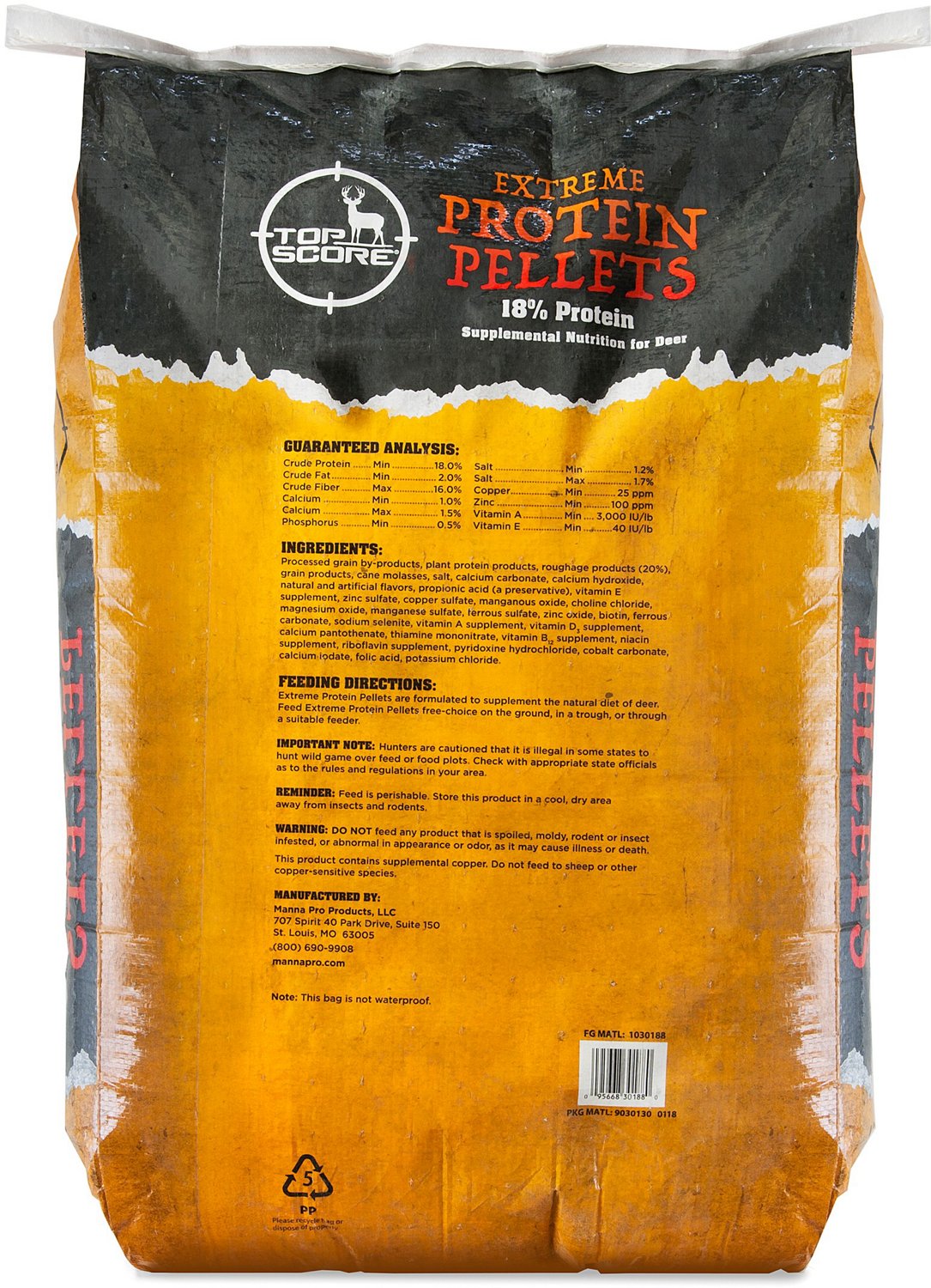 Manna Pro Top Score 40 lb. Extreme Protein Pellets                                                                               - view number 2