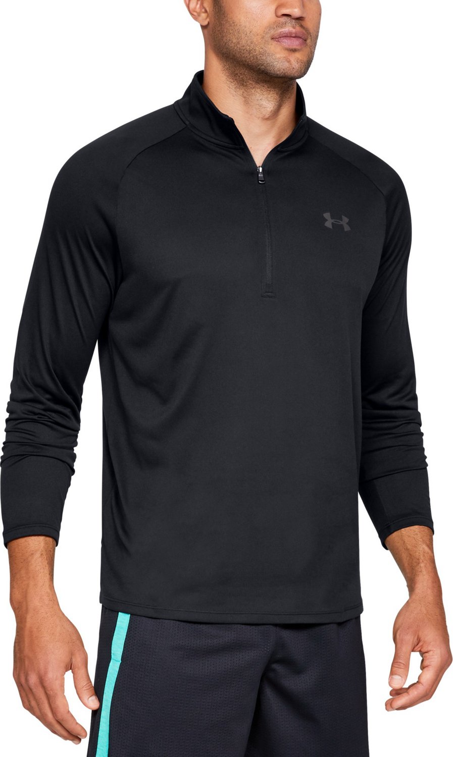 Under armour training tech half store zip warm up top in grey