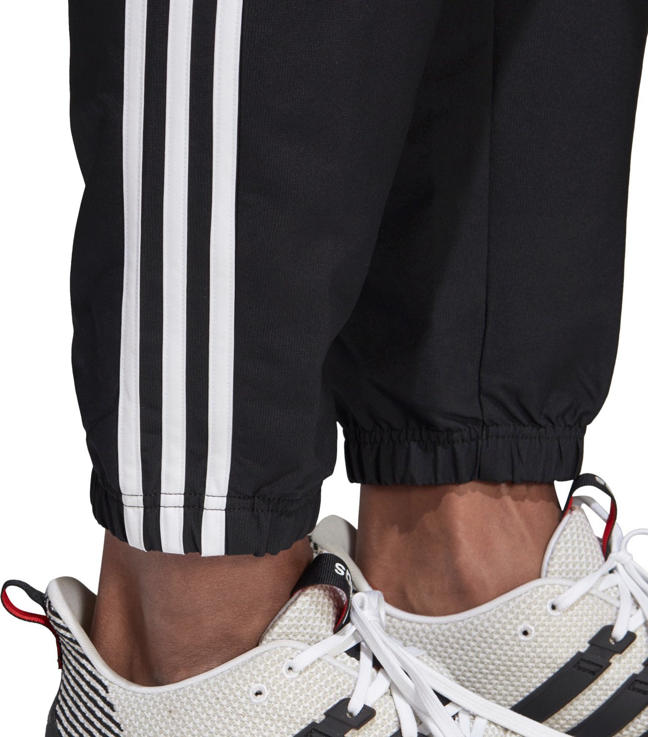 Adidas Essentials 3-Stripe Wind Pants - Black/Black/White - Mens