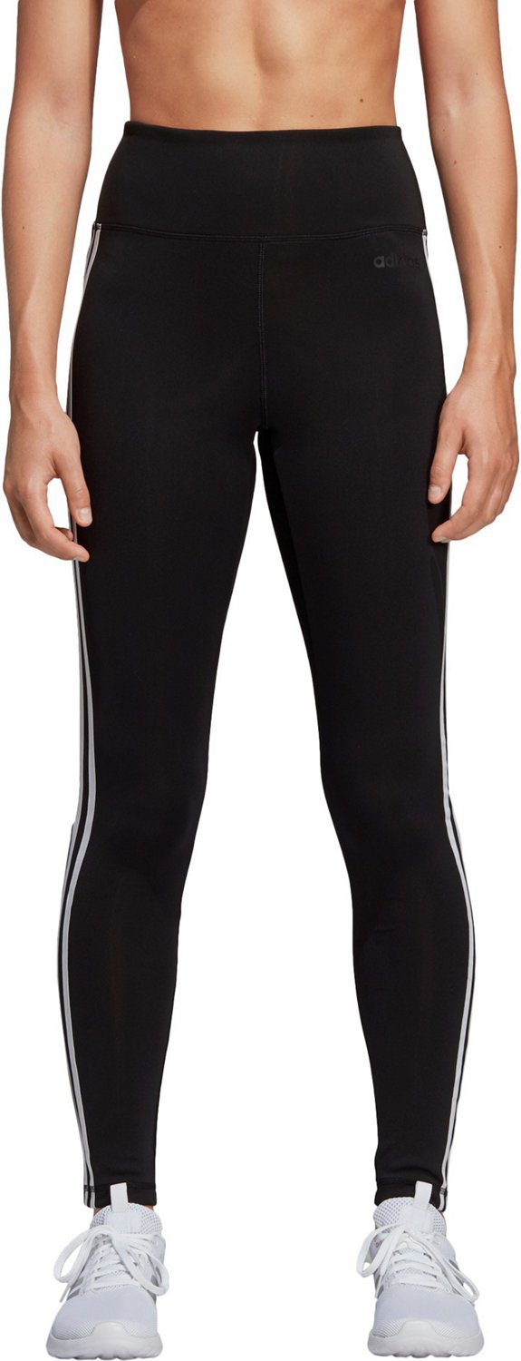 adidas Women's Design 2 Move 3-Stripes High Rise Long Tights