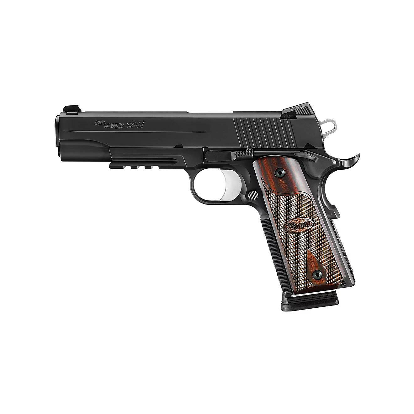 Sig Sauer 1911 Nitron Rail Rosewood CA 45 ACP Full-Sized 8-Round Pistol                                                          - view number 1