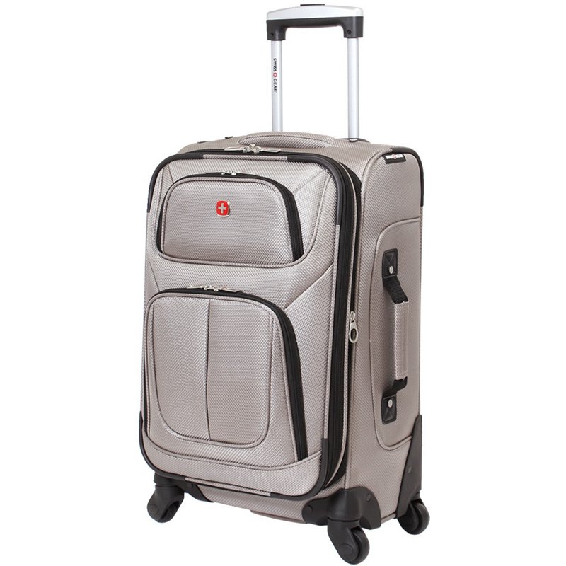 SwissGear Spinner 21" Carry-On Bag Grey Dark - Travel Luggage at Academy Sports