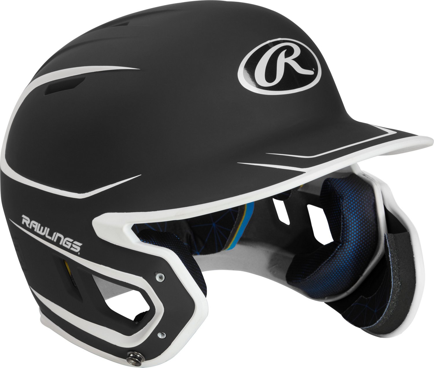 Rawlings Boys Mach Junior 2 Tone Batting Helmet With Ext Flap Academy