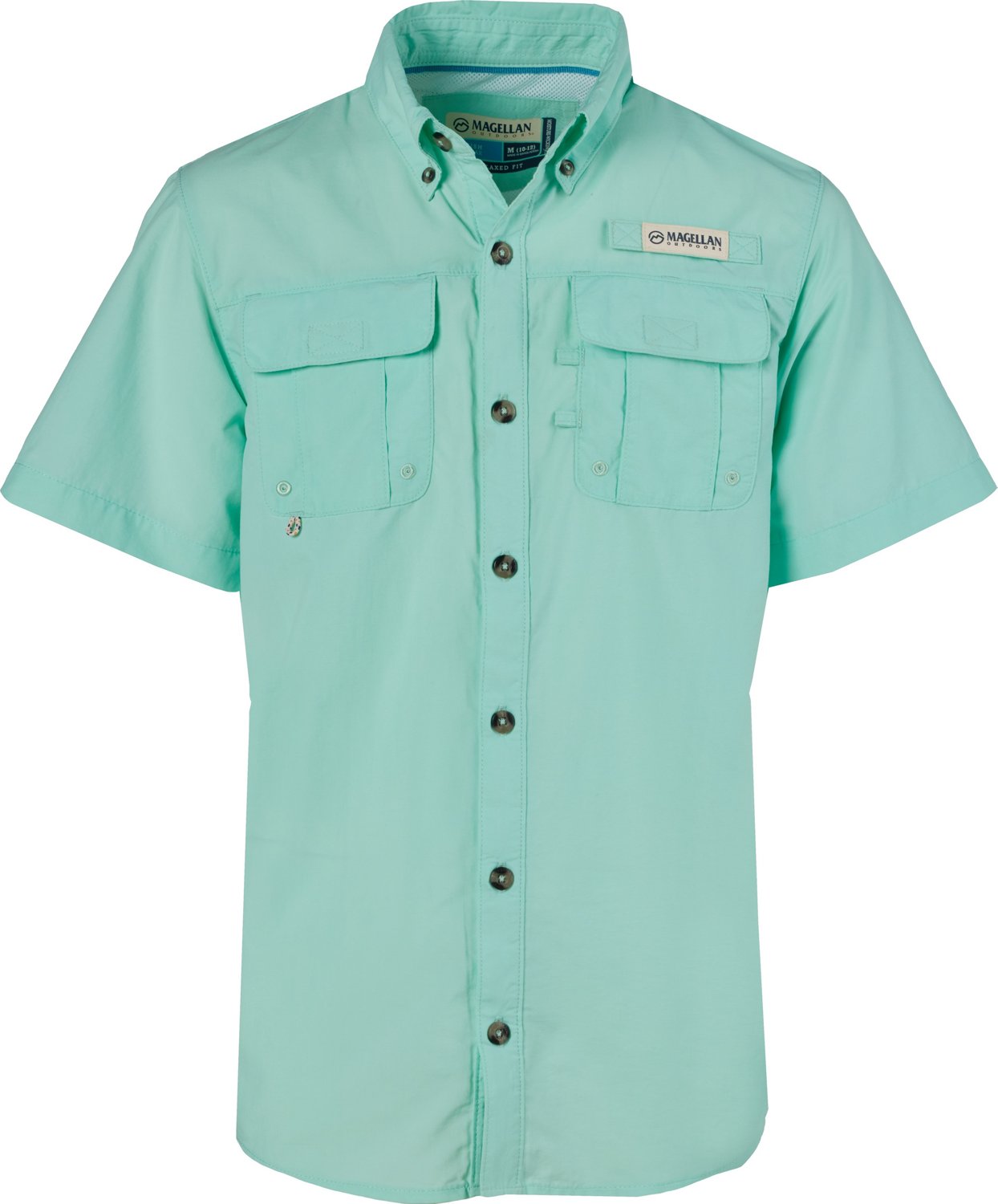 Magellan Outdoors Men's Laguna Madre Solid Short Sleeve Fishing