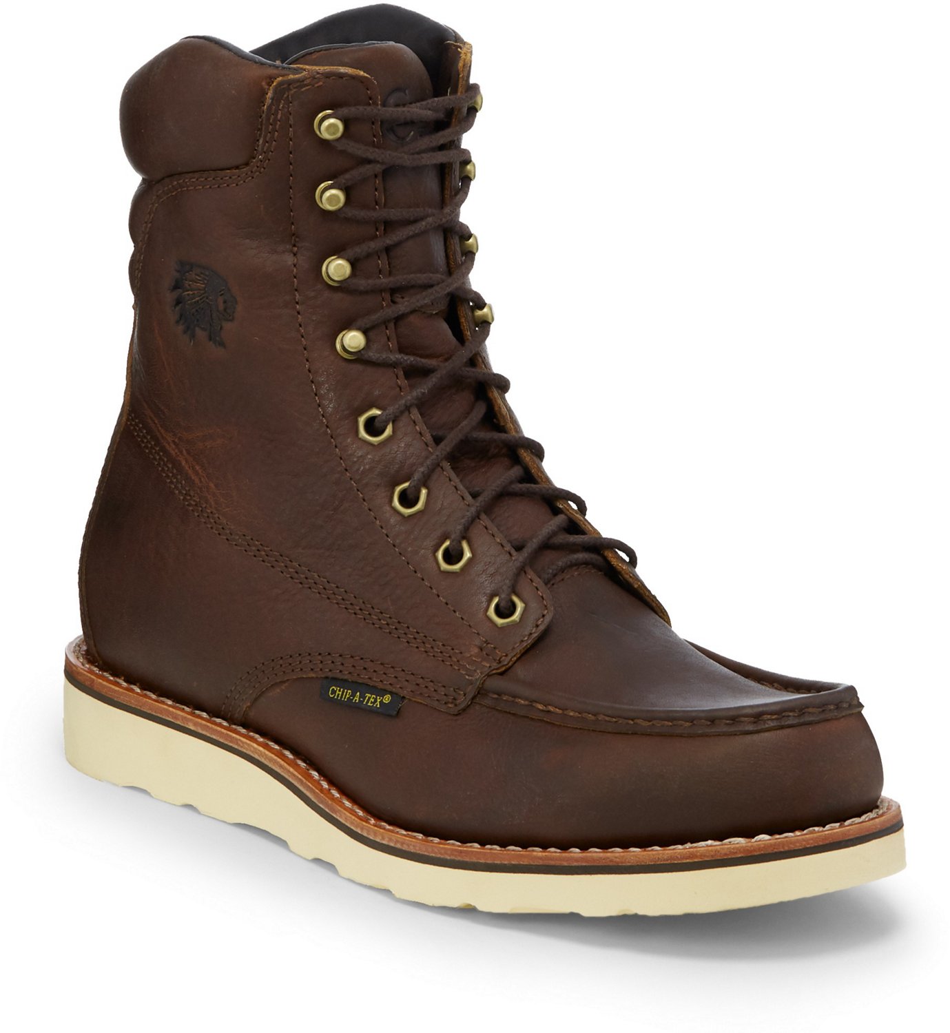 Chippewa Boots Mens Waterproof Moc Toe Lace Up Work Boots Academy