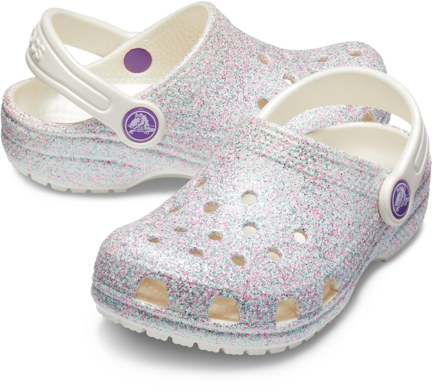 Crocs Kids' Classic Glitter Clogs Free Shipping at Academy