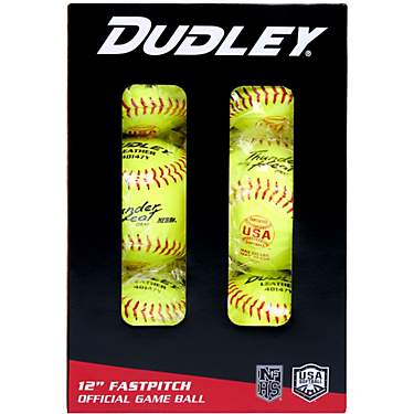 Dudley Thunder Heat 12 in ASA/NFHS Fast-Pitch Softballs 6-Pack                                                                  