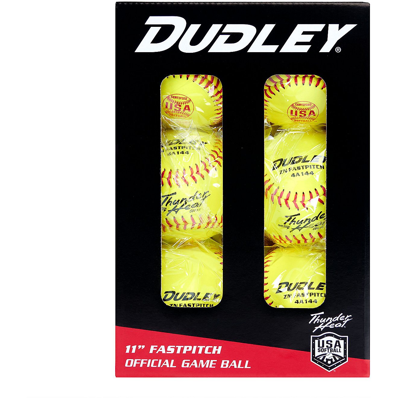 Dudley Thunder Heat 11 in ASA Fast-Pitch Softballs 6-Pack                                                                        - view number 1