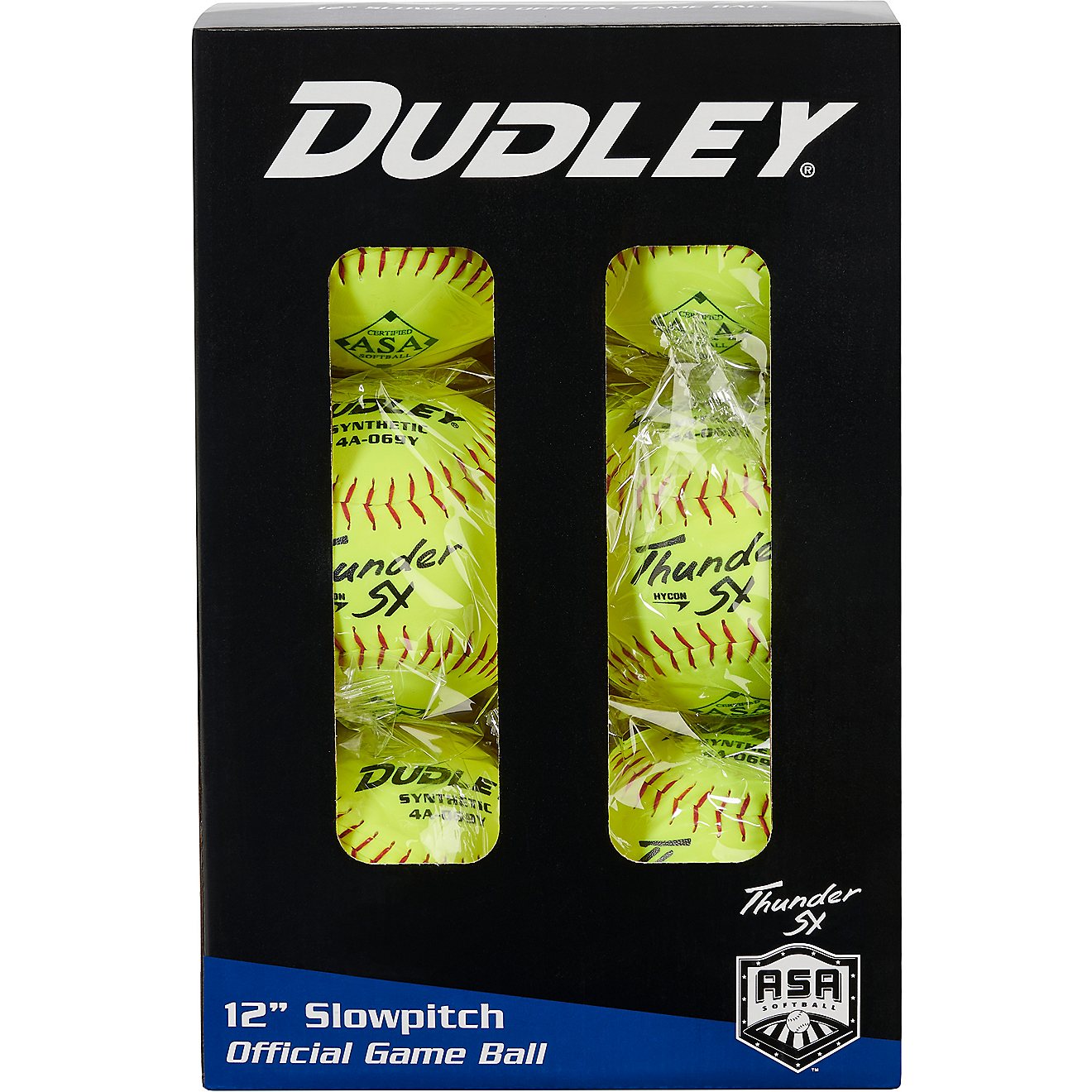 Dudley Thunder SY 12 in ASA Slow-Pitch Softballs 6-Pack                                                                          - view number 2