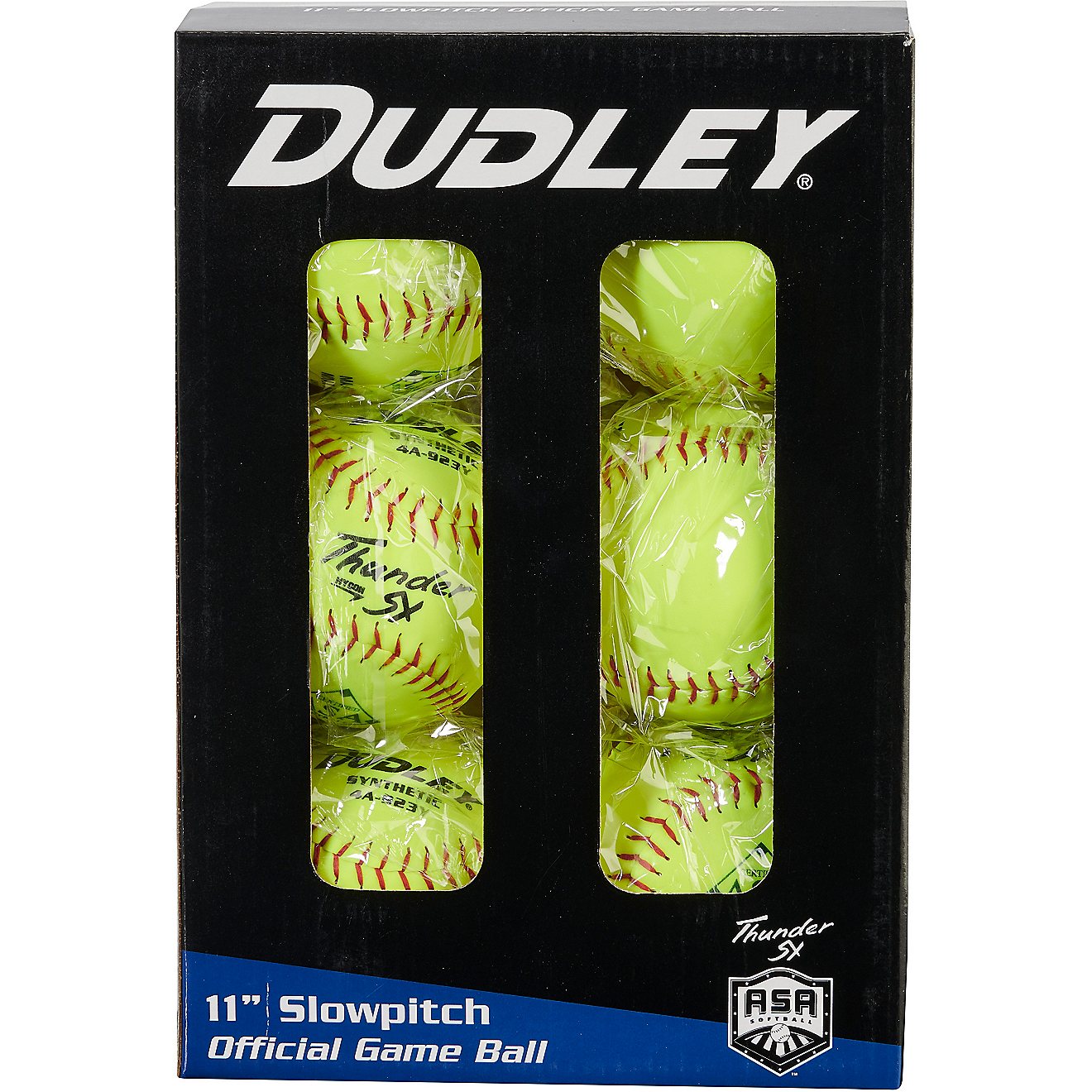 Dudley Thunder SY 11 in ASA Slow-Pitch Softballs 6-Pack                                                                          - view number 2
