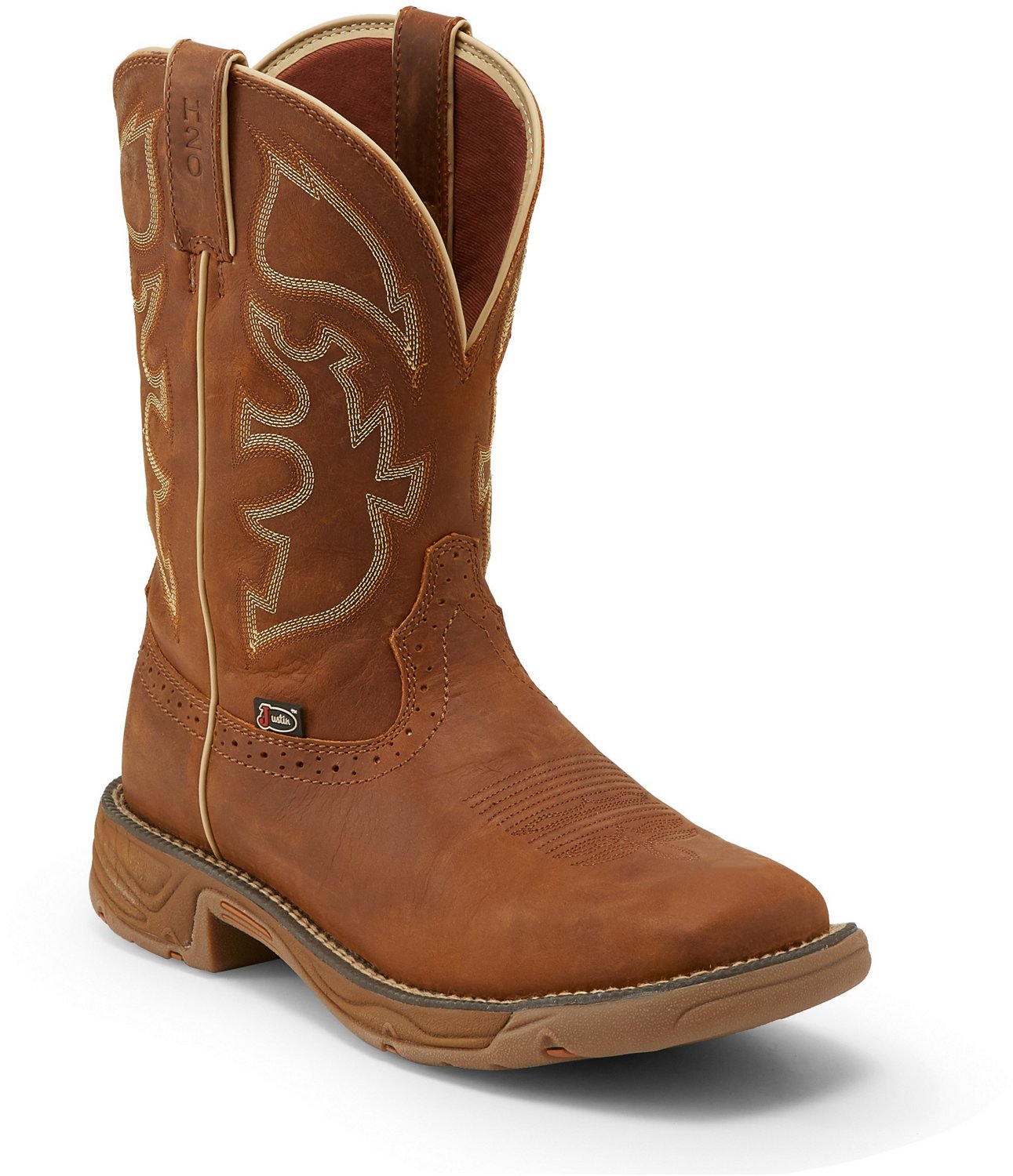 Justin Men s Stampede Rush Collection Rustic EH Wellington Work