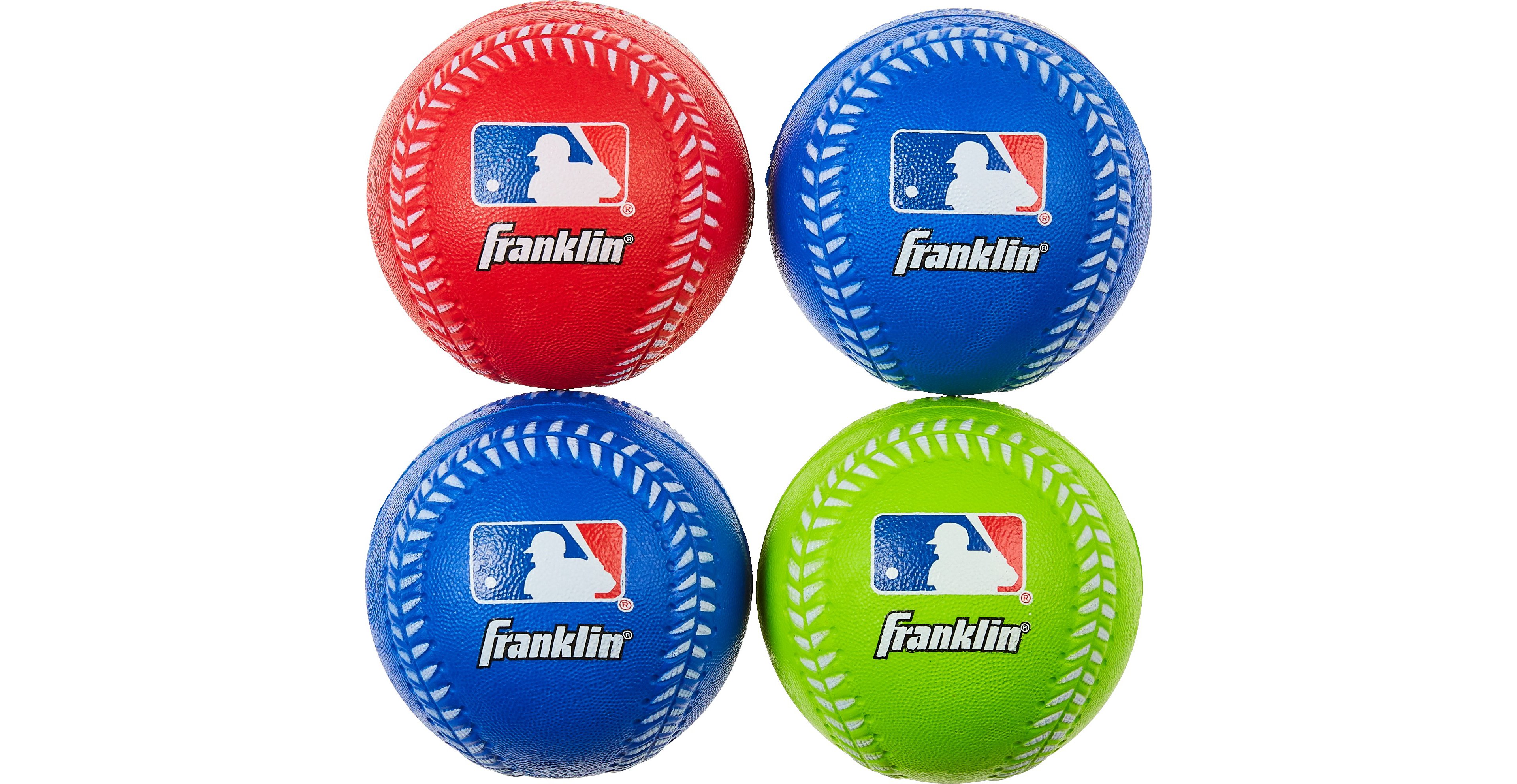 Franklin Sports MLB Kids' Oversize Foam Baseballs 4-Pack