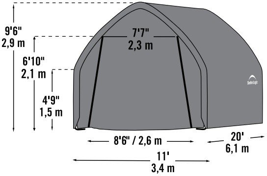 ShelterLogic Garage-in-a-Box SUV/Small Truck Garage - view number 3