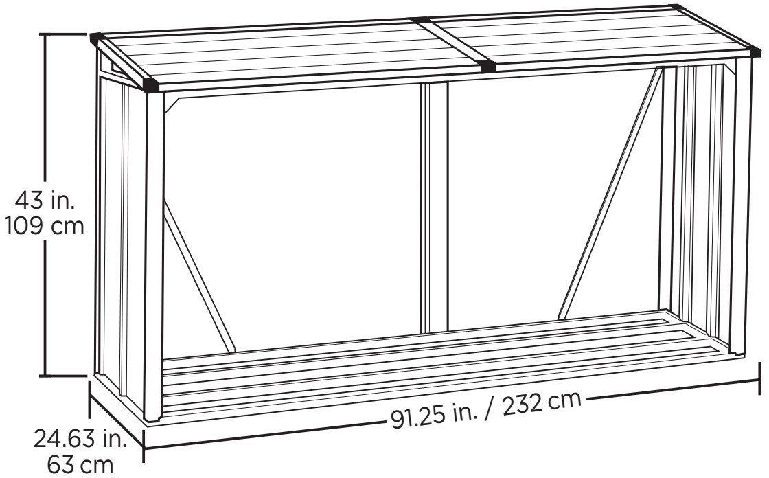 ShelterLogic Arrow 8 ft Firewood Rack - view number 8