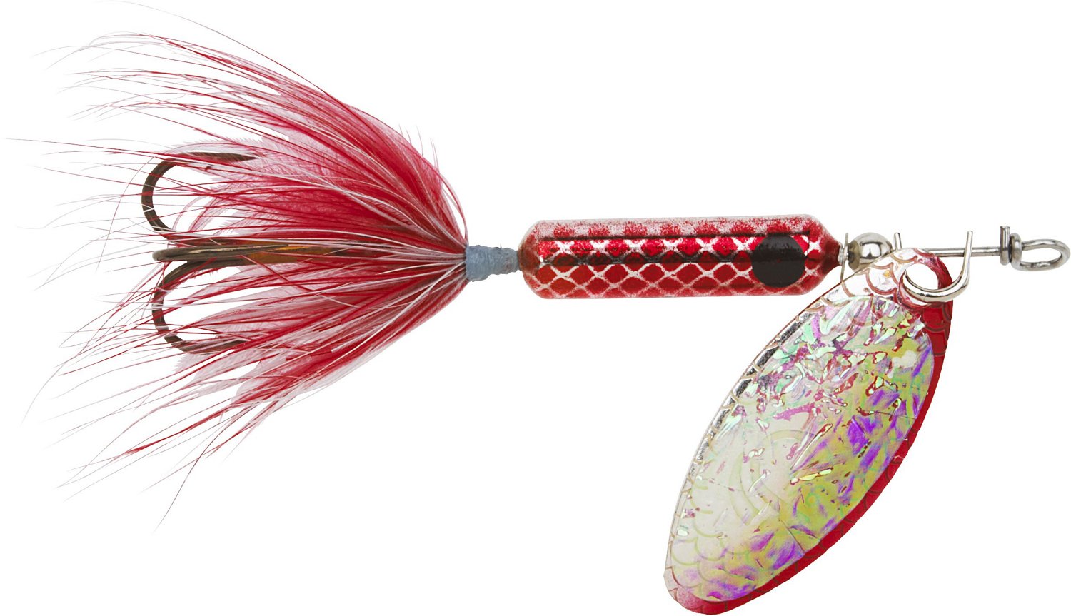 Yakima 208 Original Rooster Tail White Red Head 1/8oz Fishing Spinnerbait  Lure