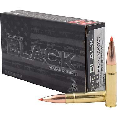 Hornady A-MAX BLACK .300 Blackout 208-Grain Rifle Ammunition                                                                    