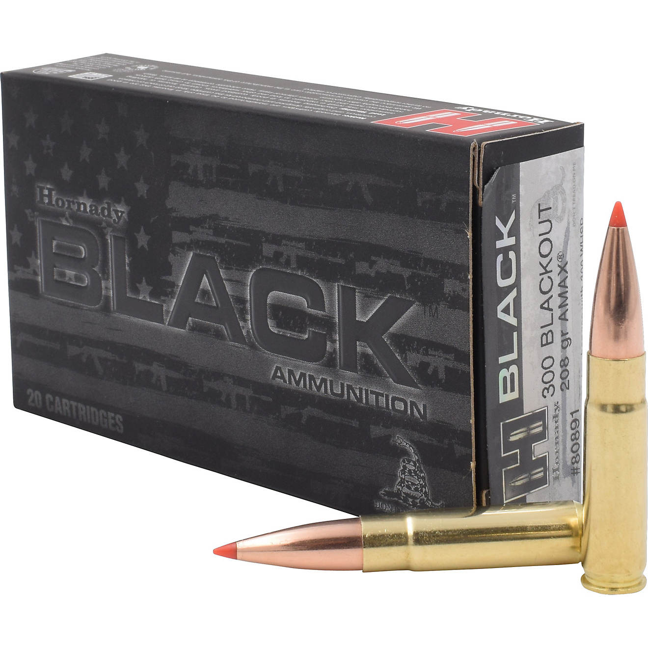 Hornady A-MAX BLACK .300 Blackout 208-Grain Rifle Ammunition                                                                     - view number 1