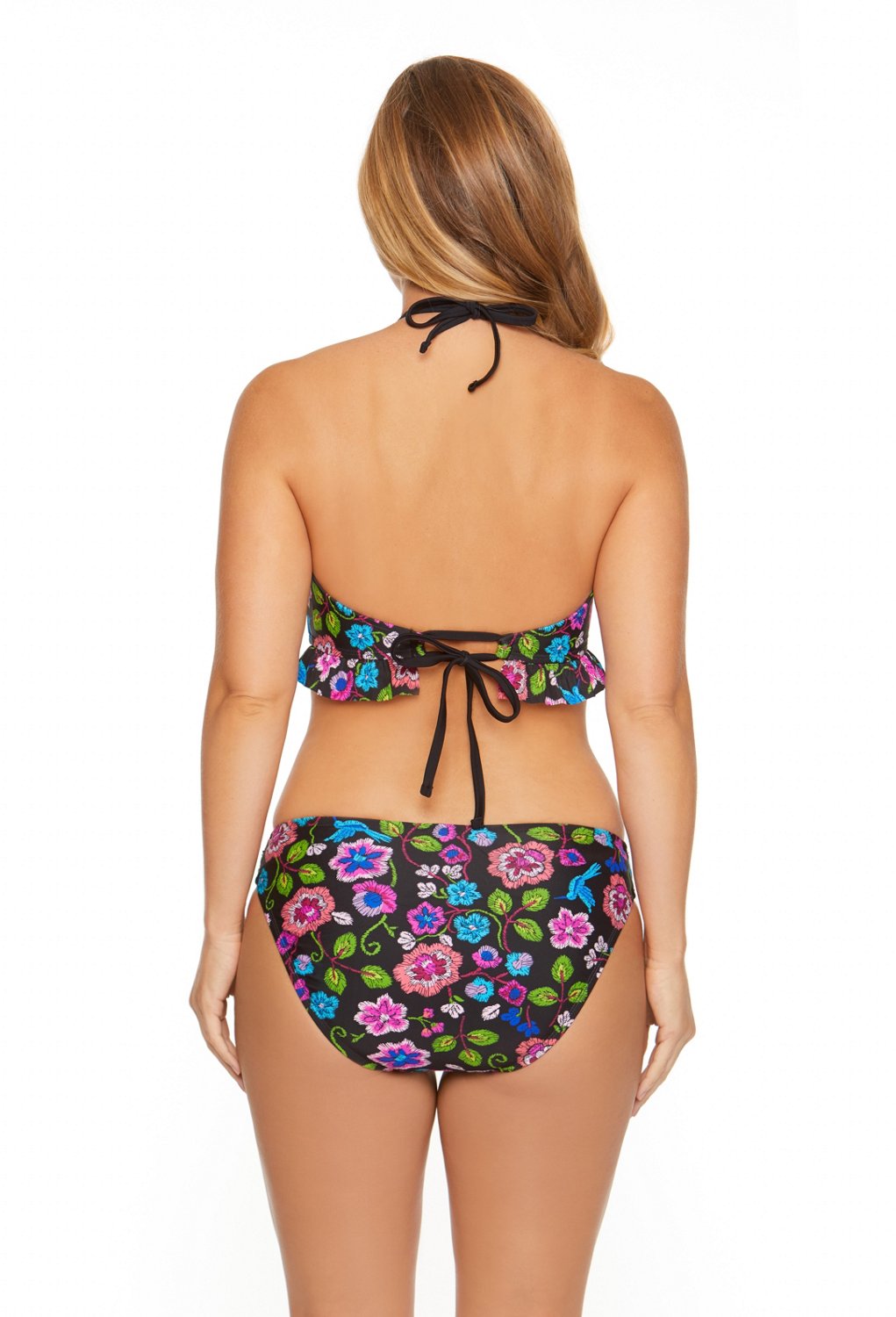 Aqua Couture Women's Floral Flock Halterkini Swim Top - view number 2