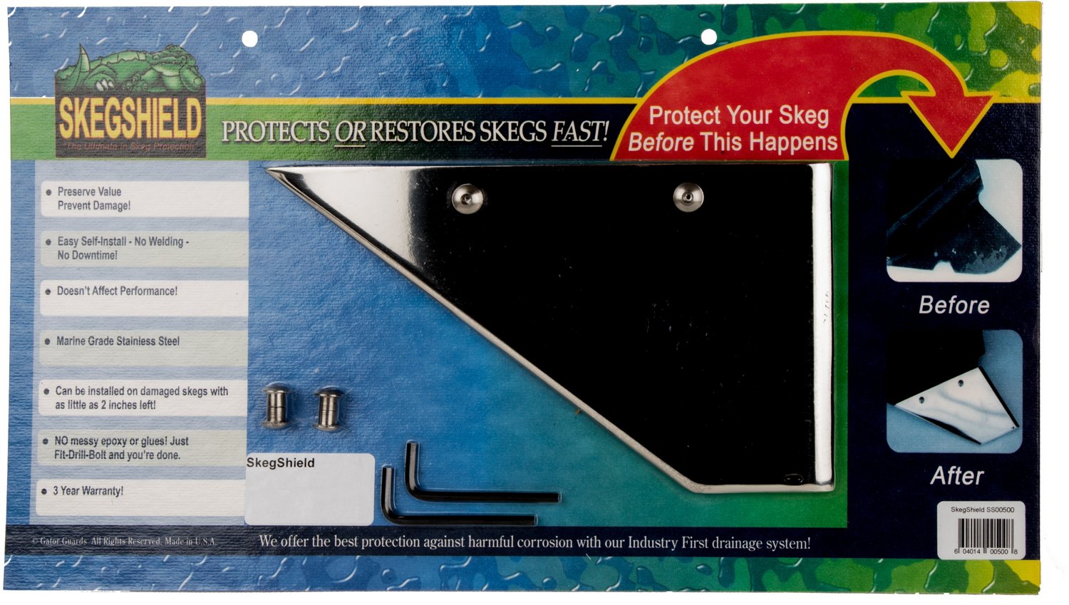 Gator Guards SkegShield Evinrude ETec G2 150 300 Horsepower Skeg