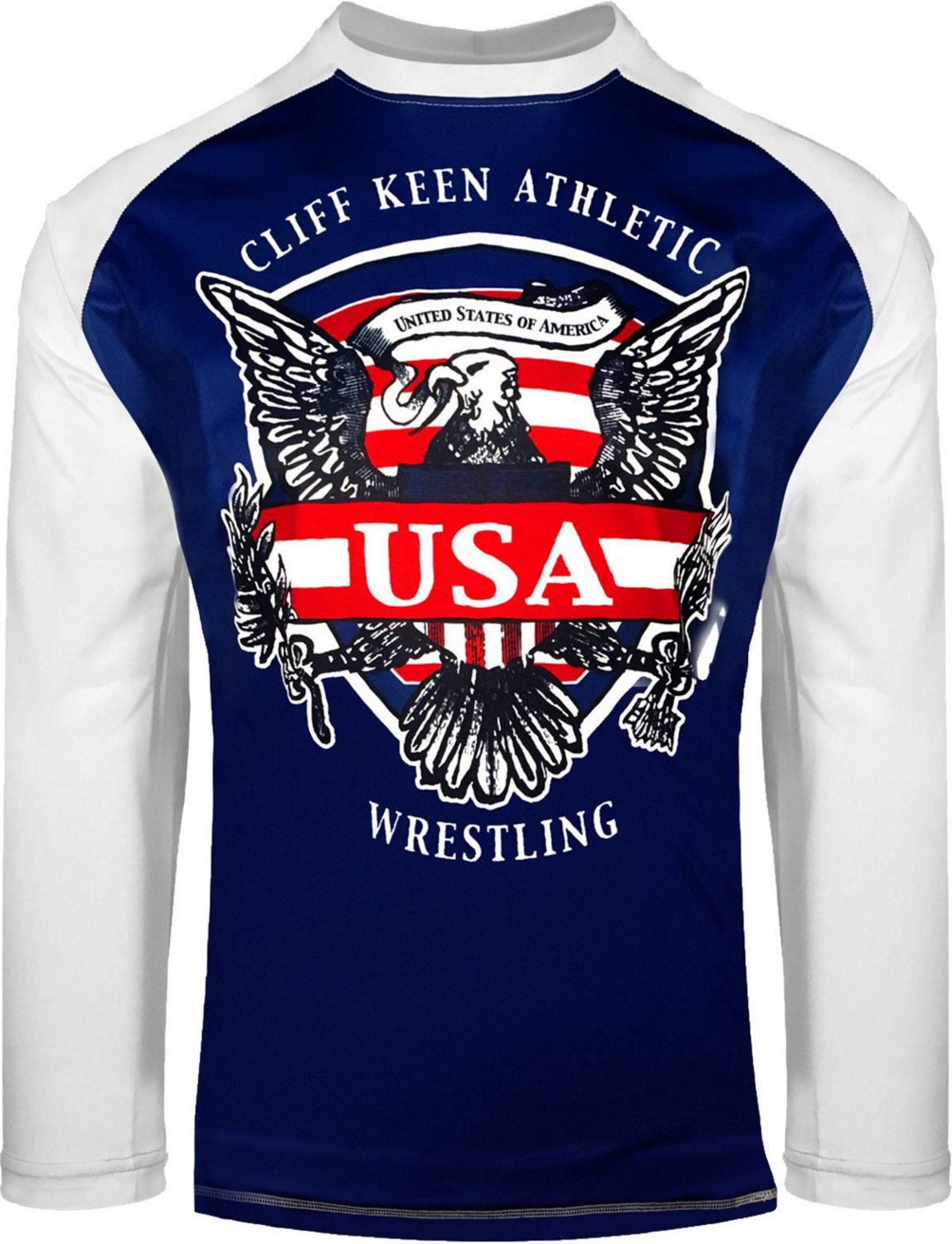 Cliff Keen Boys' MXS LOOSE Historic Eagle Long Sleeve Shirt