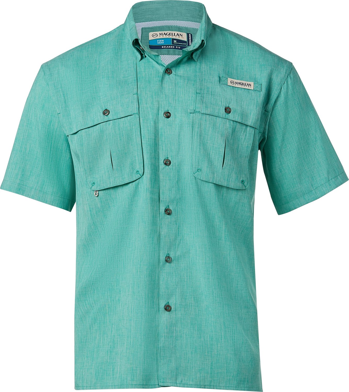 Magellan Outdoors Men's Aransas Pass Heather Short Sleeve Fishing Shirt