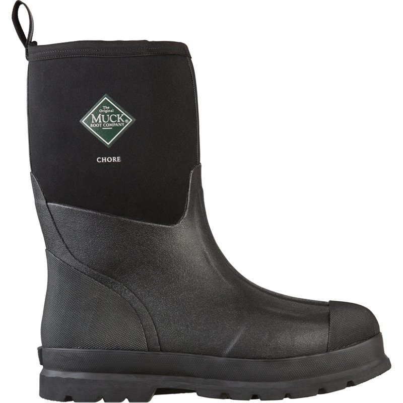 Muck Boot Men's Chore Classic Mid Work Boots Black, 6 - Crocs And Rubber Boots at Academy Sports