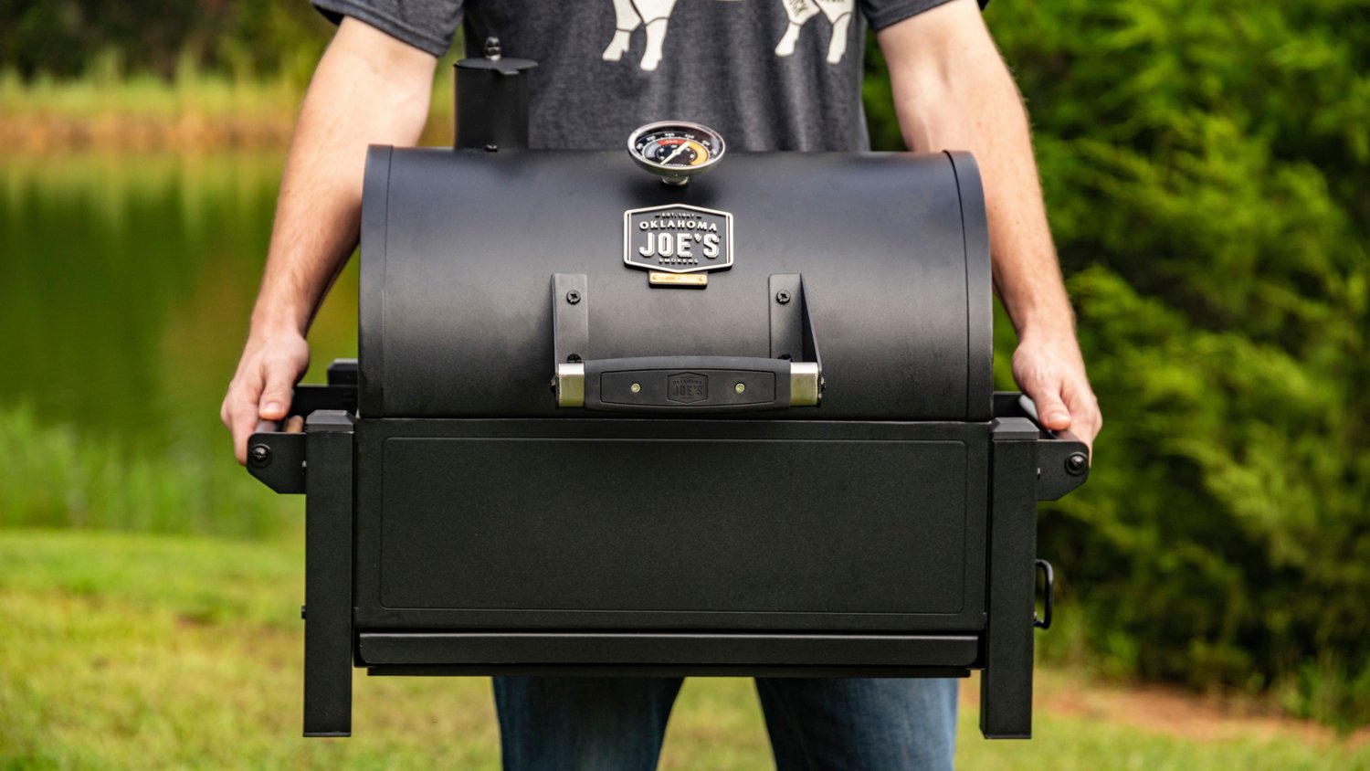 Oklahoma Joe's Rambler Tabletop Charcoal Grill Academy