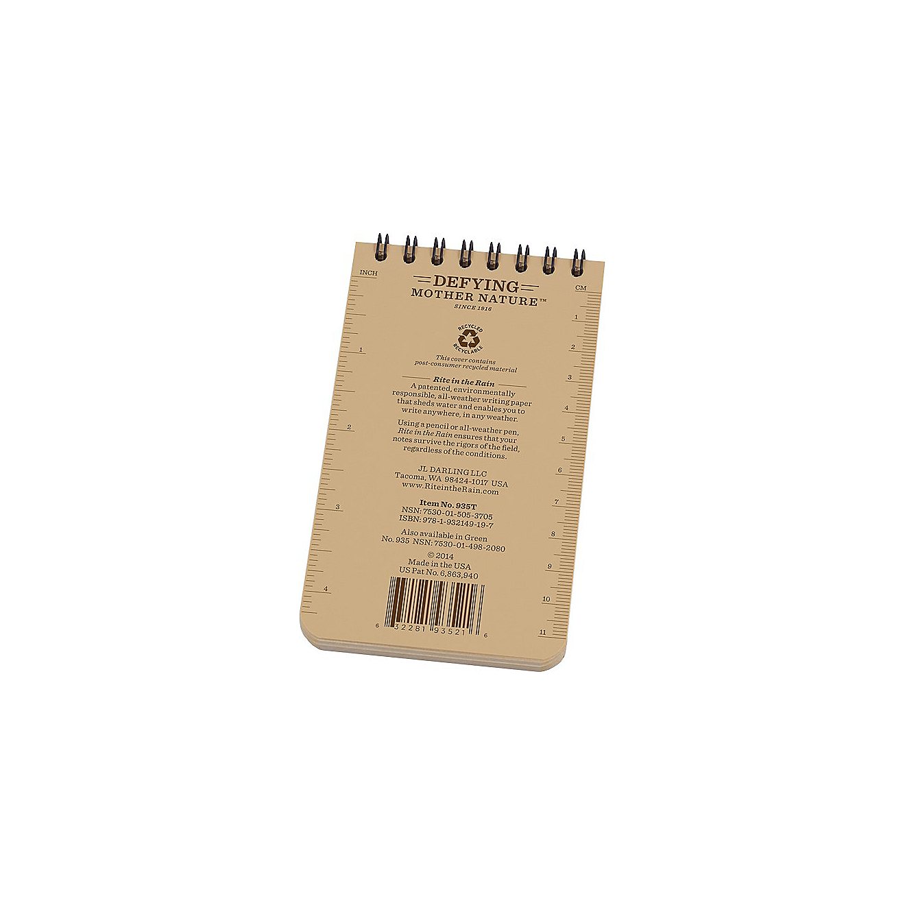 Rite in the Rain Weatherproof Top Spiral Notebook, 3in x 5in Universal Pattern                                                   - view number 4