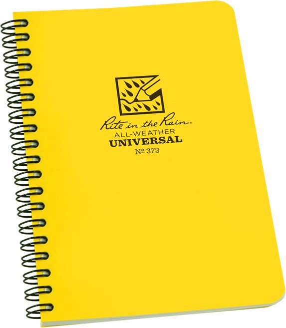 Rite in the Rain Weatherproof Side Spiral Notebook 4.625in x 7in, Universal  Pattern