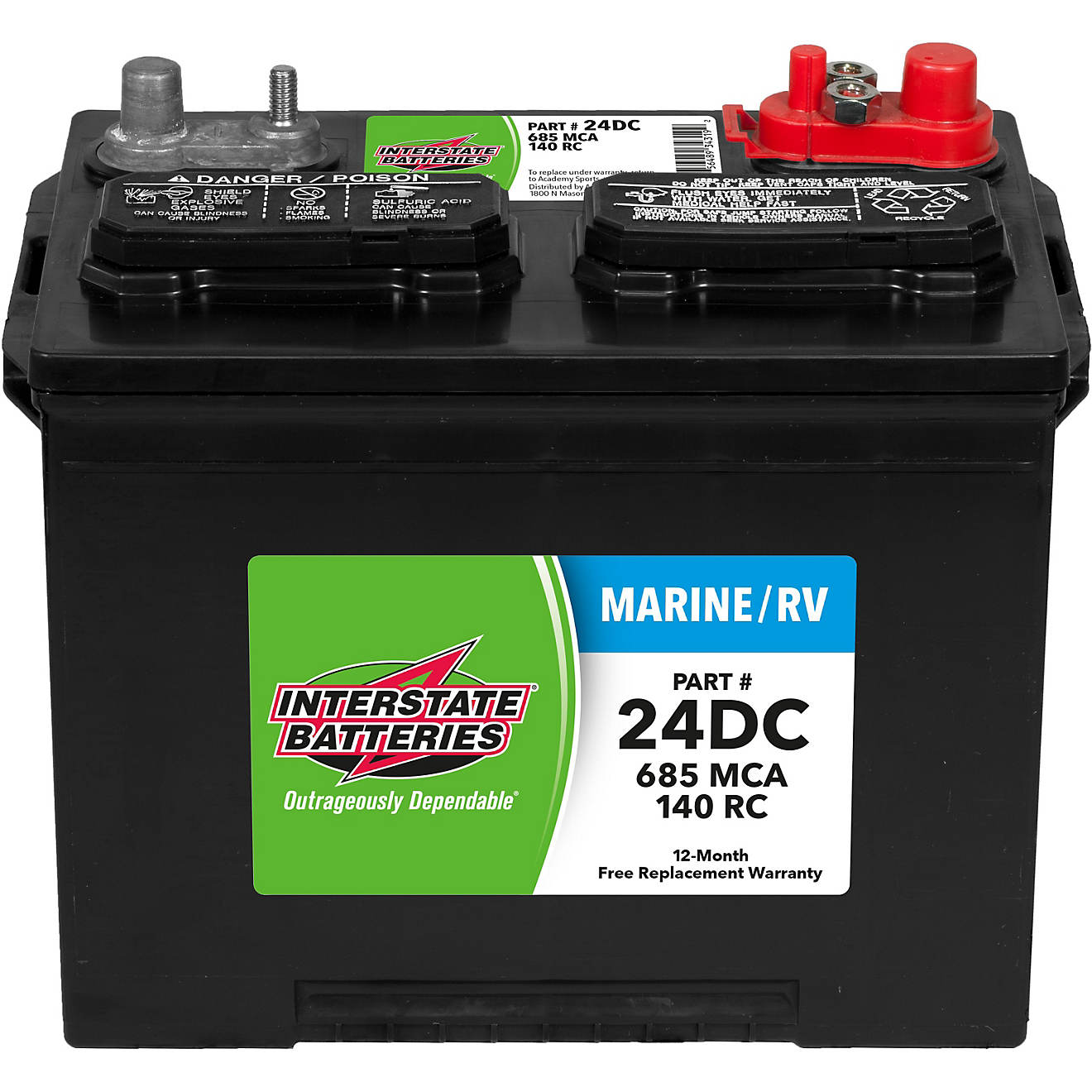 Interstate Batteries Deep Cycle 24DC 685 Marine Cranking Amp Battery                                                             - view number 1