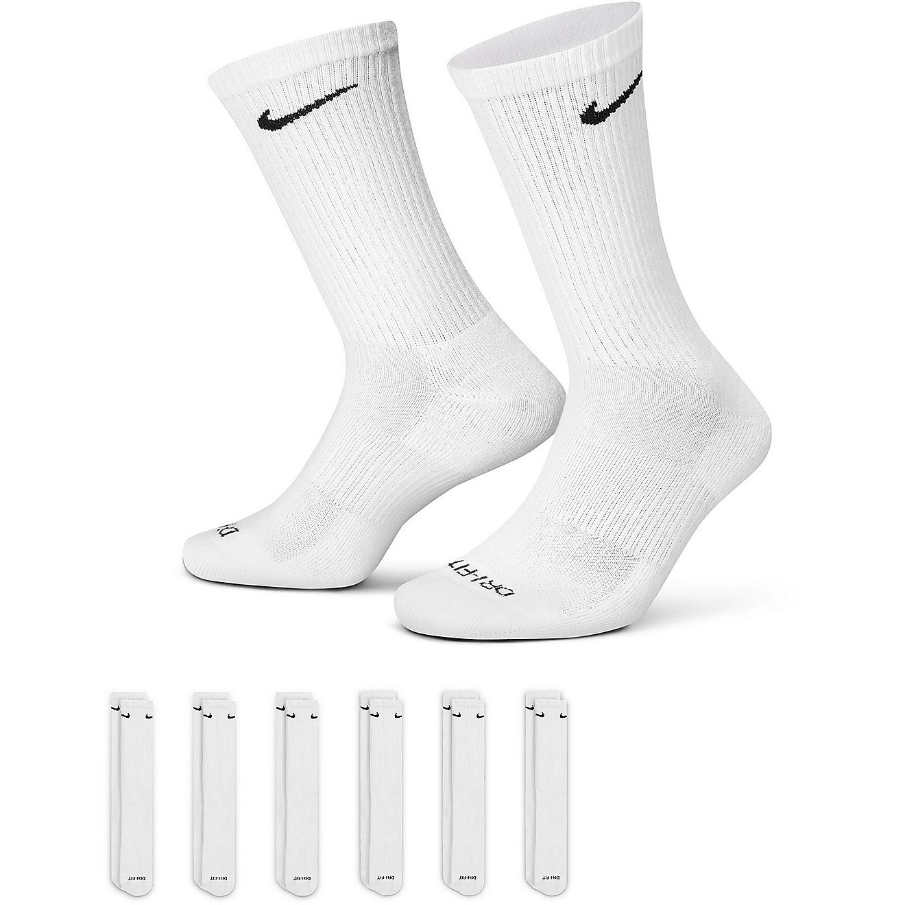 Nike Men's Everyday Plus Cushion Training Crew Socks 6 Pack                                                                      - view number 1