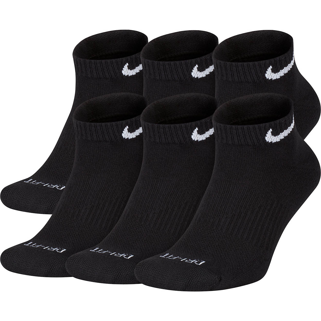 Nike Men's Everyday Plus Cushion Training Low Cut Socks 6 Pack                                                                   - view number 1