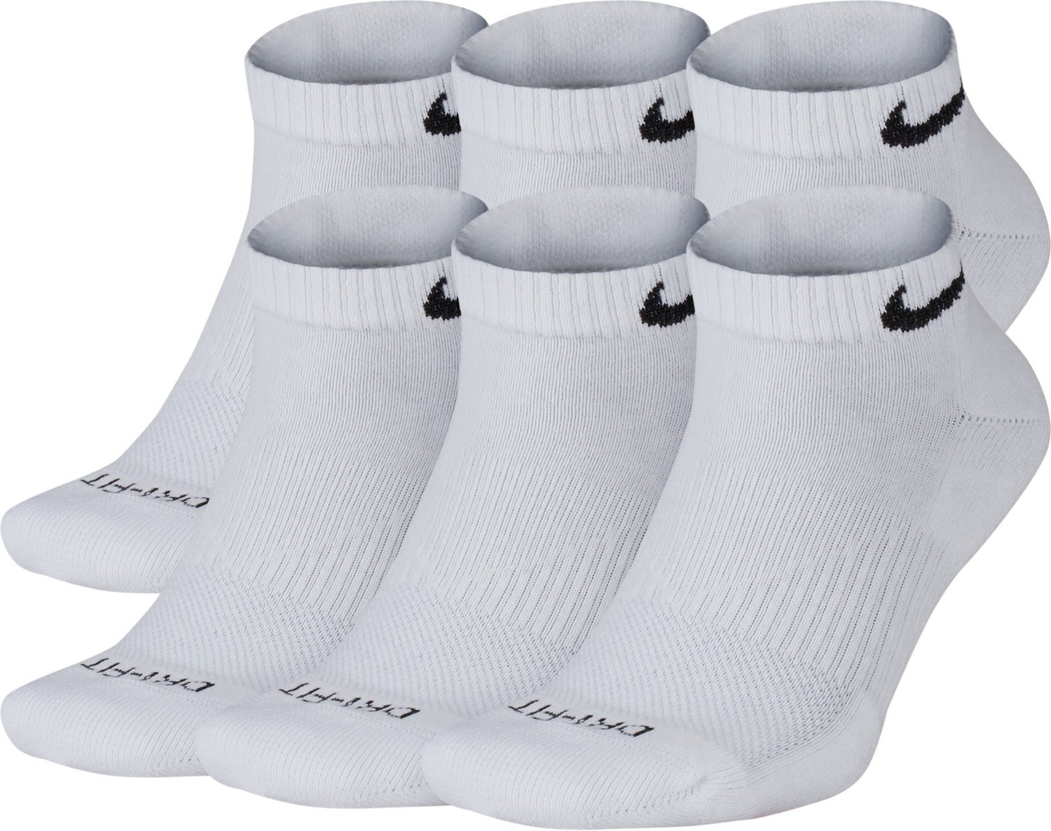 Nike Men's Everyday Plus Cushion Training Low Cut Socks 6 Pack