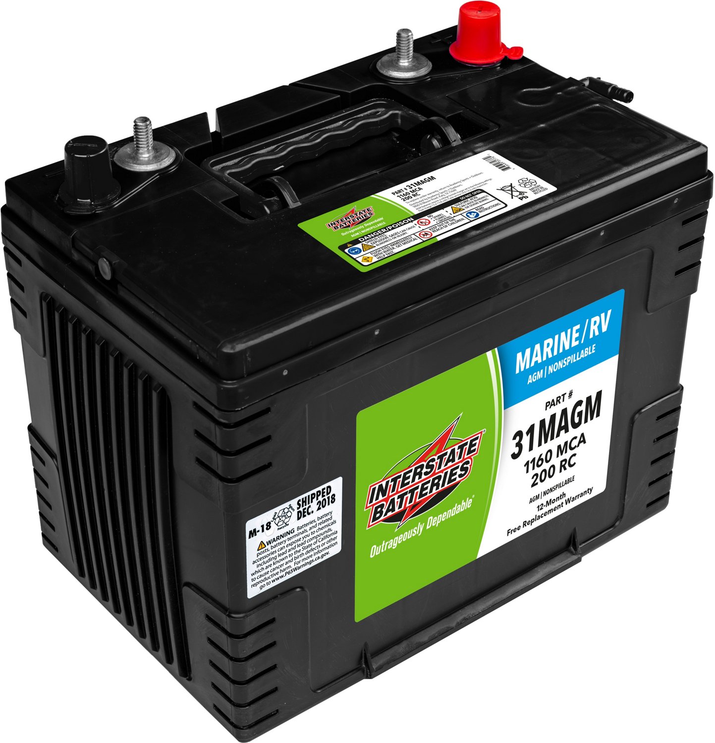 Batterie AGM 12V 118 ah Freedom Marine BCI 31 - Battery Center