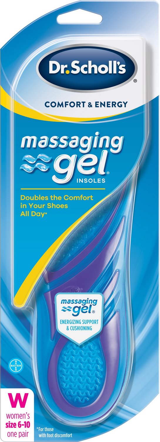 Dr. Scholl's Women's Comfort & Energy Memory Fit Massaging Gel Insoles |  Academy