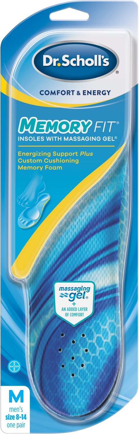 Dr. Scholl's Men's Comfort & Energy Memory Fit Massaging Gel Insoles