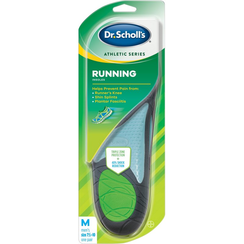 Dr. Scholl's Men's Athletic Series Running Insoles, Large - Footwear Accessories at Academy Sports