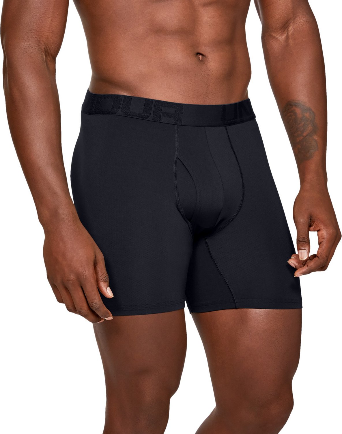 Under Armour Men's Tech Mesh 6 Boxer Briefs 2-Pack - Black