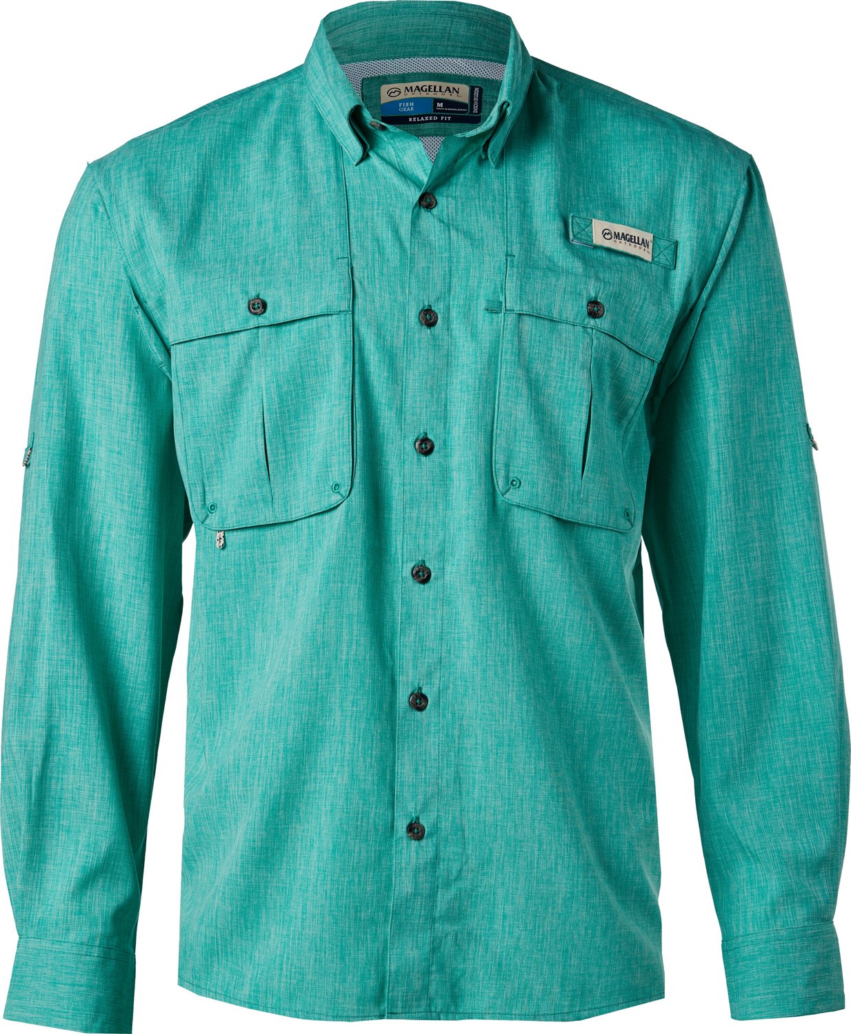 Magellan Outdoors Men's Aransas Pass Heather Long Sleeve Fishing Shirt